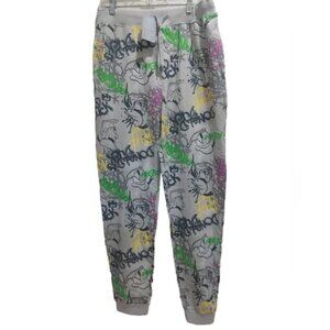 DISNEY PARKS Donald Duck Graffiti Art Pajama Lounge Sweatpants Pants Mens Large